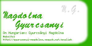 magdolna gyurcsanyi business card